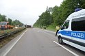 LKW umgestuerzt A 1 Rich Saarbruecken P033